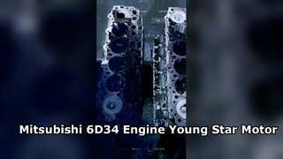 三菱 6D34 ショートブロックアセンブリ高精度エンジン